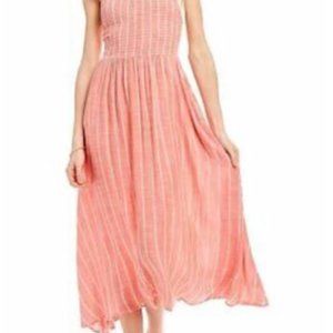 Free People Pink Striped Maxi Dress